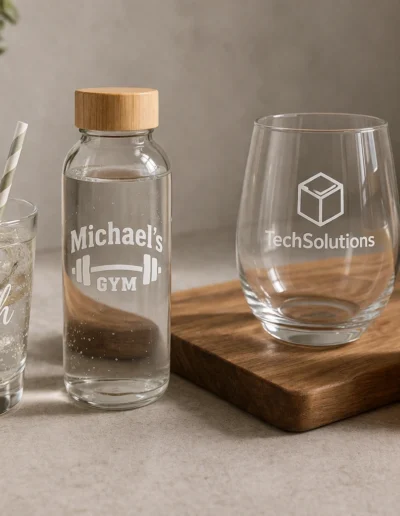 personalised glass tumbler